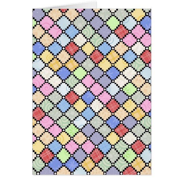 Patchwork Hälsningskort (Framsidan)