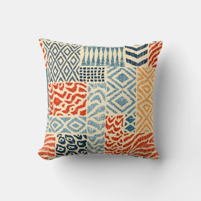 Patchwork Hand plockade Struktur Collection Kudde (Framsida)