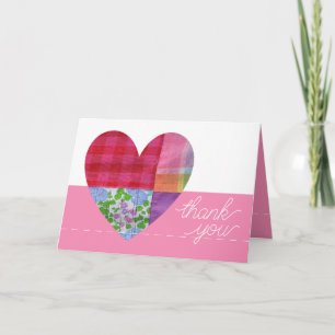 Patchwork Heart - tackkort