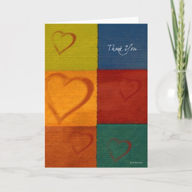 Patchwork Hearts-Tack Tack Kort (Framsida)