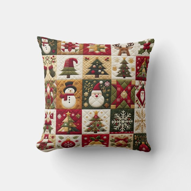 Patchwork Helgdag Charm jul Pillow Kudde (Framsida)