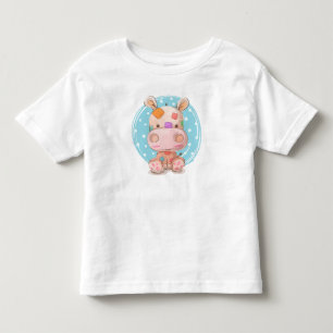 Patchwork Hippo Blue T Shirt