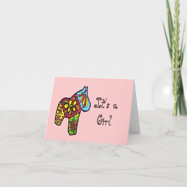 Patchwork Horse Birth Notice Tack Kort (Framsida)