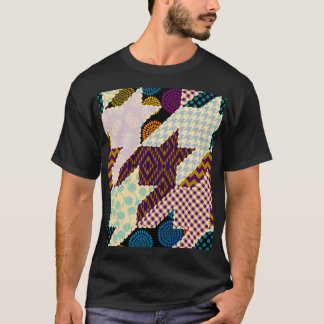 Patchwork Hounds-tooth: Vintage Seamless Backgroun T Shirt