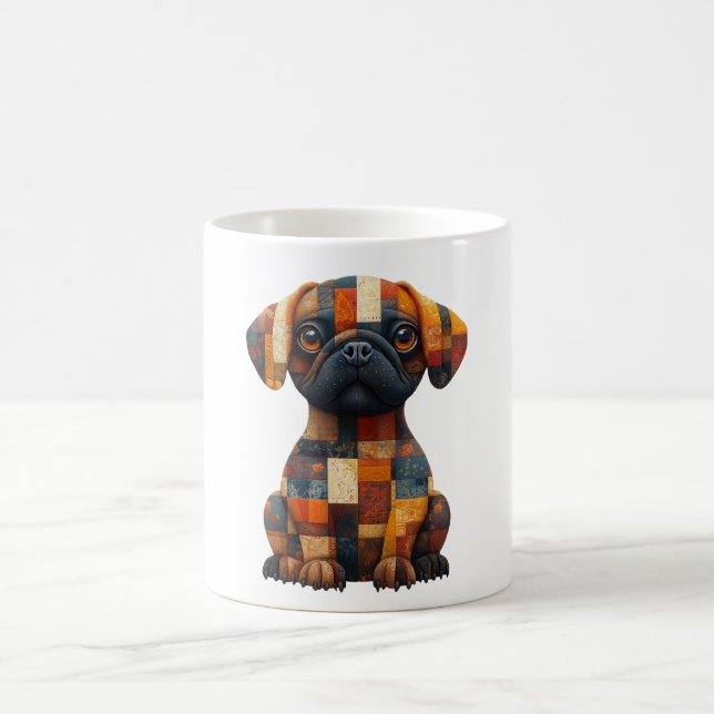 Patchwork Hund Mugg (Center)