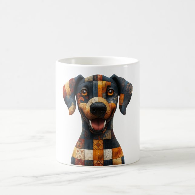 Patchwork Hund Mugg (Center)