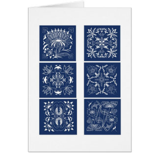 Patchwork i blått OBS kort