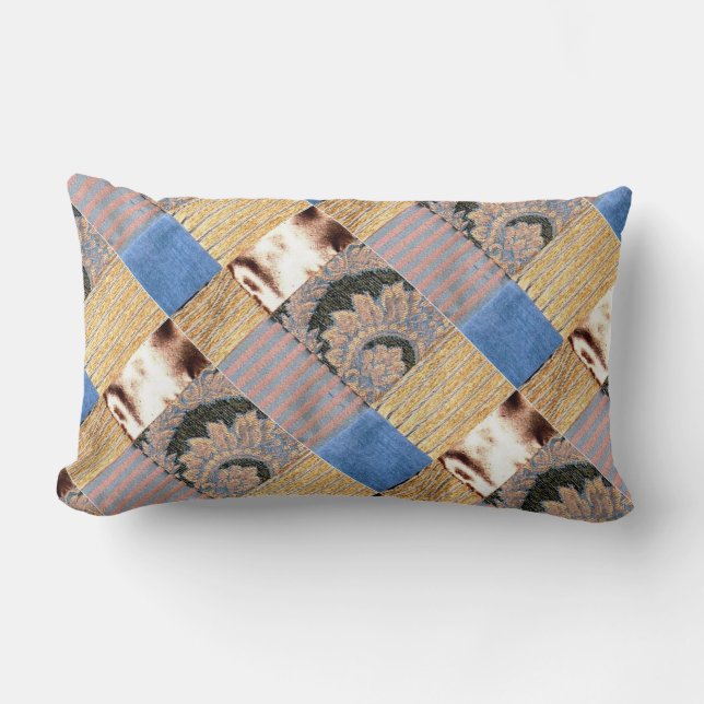 Patchwork in Golden Glitter Pillows Lumbarkudde (Framsida)