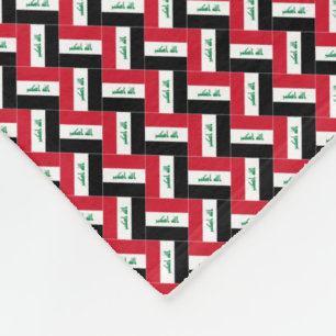 Patchwork Irak Flagga Mönster Fleecefilt