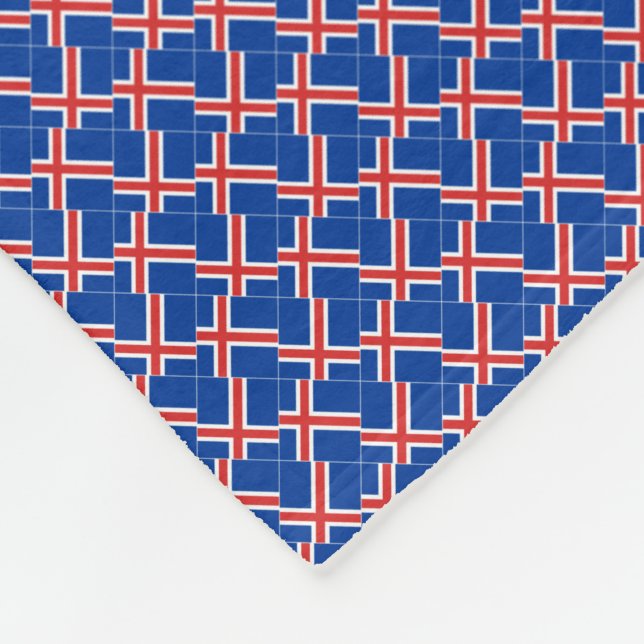 Patchwork Island Flagga Mönster Fleecefilt (Hörn)