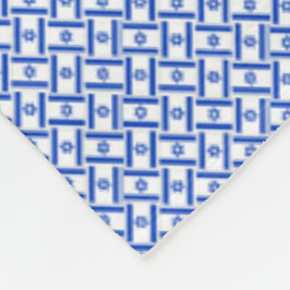 Patchwork Israel Flagga Mönster Fleecefilt