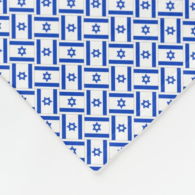 Patchwork Israel Flagga Mönster Fleecefilt (Hörn)