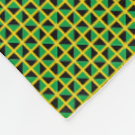 Patchwork Jamaica Flagga Mönster Fleecefilt