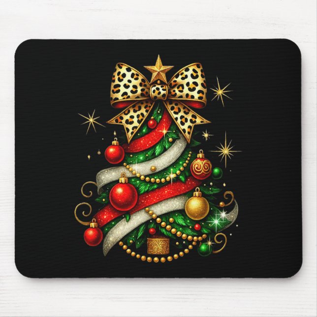 Patchwork Jul God Jul Julgran Coquette Leopard Musmatta (Framsidan)