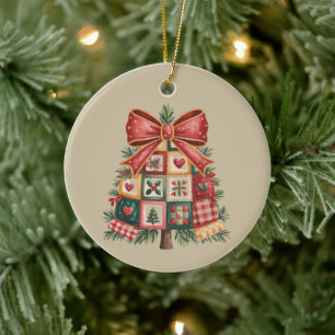 Patchwork julgran Coquette Xmas Holiday Julgransprydnad Keramik