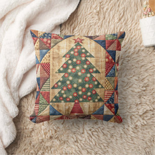 Patchwork Julgran Cushion Kudde