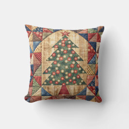 Patchwork Julgran Cushion Kudde