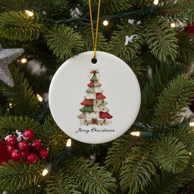 Patchwork Julgran jul Ornament (Skapare uppladdad)