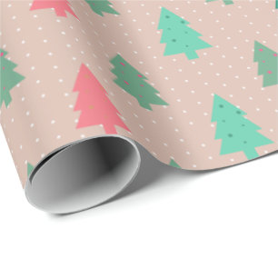 Patchwork Julgranar Rosa Presentpapper