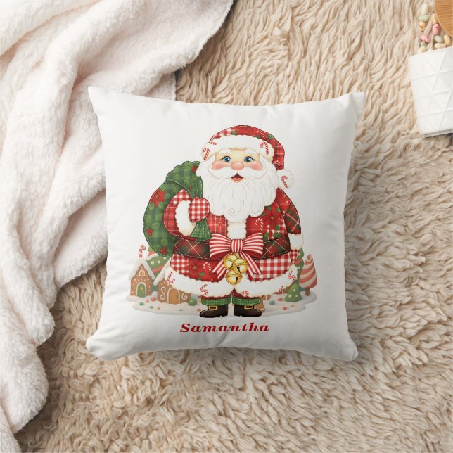 Patchwork Jultomten jul Kudde (Filt)