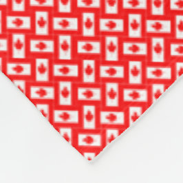 Patchwork Kanada Flagga Mönster Fleecefilt