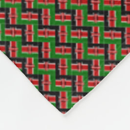 Patchwork Kenya Flagga Mönster Fleecefilt