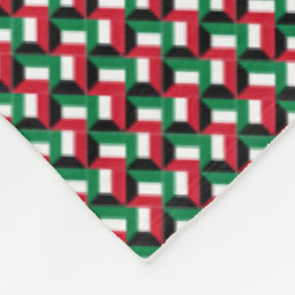 Patchwork Kuwait Flagga Mönster Fleecefilt
