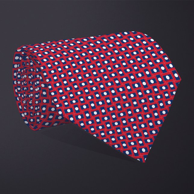 Patchwork Laos Flagga Mönster Slips (Skapare uppladdad)