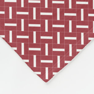 Patchwork Lettland Flagga Mönster Fleecefilt