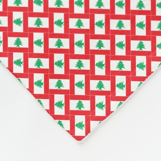 Patchwork Libanon Flagga Mönster Fleecefilt (Hörn)