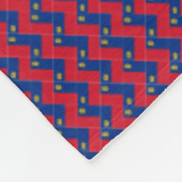 Patchwork Liechtenstein Flagga Mönster Fleecefilt