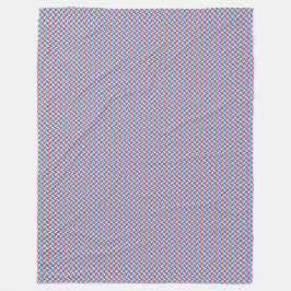 Patchwork Luxembourg Flagga Mönster Fleecefilt