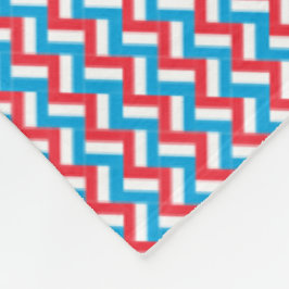 Patchwork Luxembourg Flagga Mönster Fleecefilt