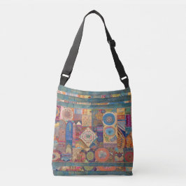 Patchwork Mandala Crosbody Tote Axelväska