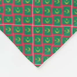 Patchwork Mauritania Flagga Mönster Fleecefilt