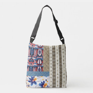 Patchwork mönster Boho stil Axelväska