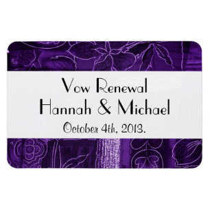 Patchwork Mönster, Lila Patchwork, Vow Renewal Magnet