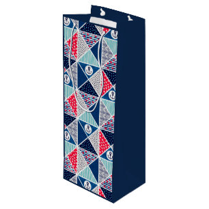 Patchwork Mönster med Nautical Inslag Polka Dot