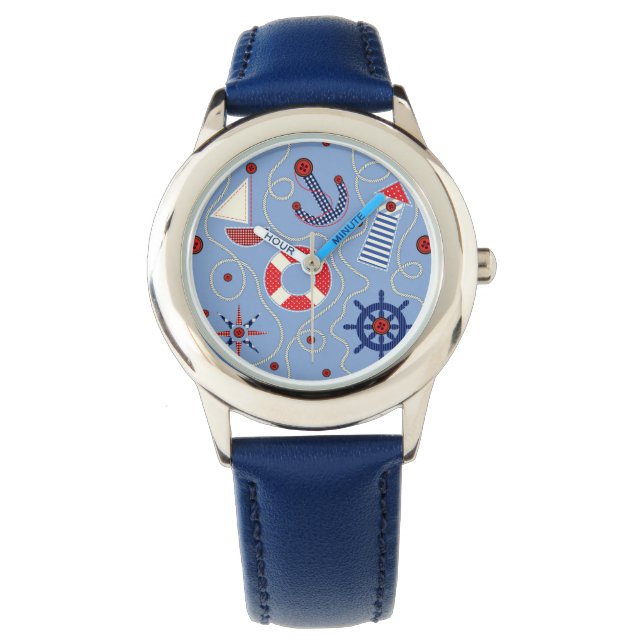 Patchwork Nautical Design Armbandsur (Framsida)