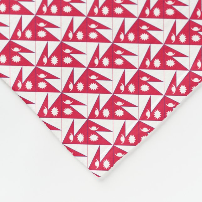 Patchwork Nepal Mönster Fleecefilt (Hörn)