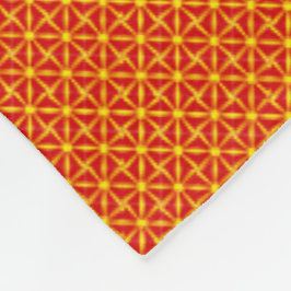 Patchwork North Makedonien Flagga Mönster Fleecefilt
