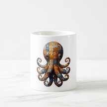 Patchwork Octopus Mugg