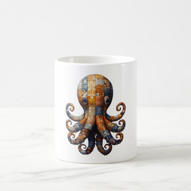 Patchwork Octopus Mugg (Center)