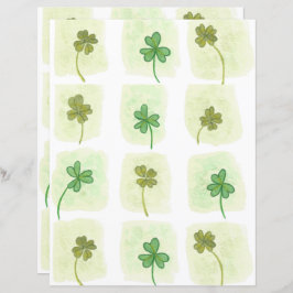 Patchwork of Shamrocks and Klöver Scrapbook Papper