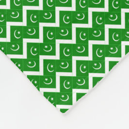 Patchwork Pakistan Flagga Mönster Fleecefilt