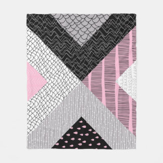 Patchwork-plattor, frihand teckning mönster. fleecefilt