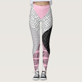 Patchwork-plattor, frihand teckning mönster. leggings