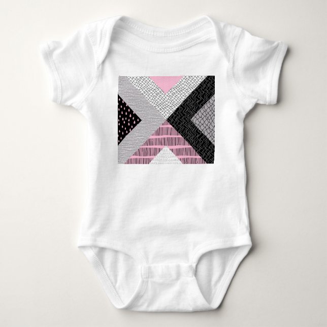 Patchwork-plattor, frihand teckning mönster. t shirt (Framsida)
