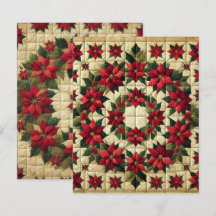 Patchwork Poinsettia Papper