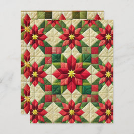 Patchwork Poinsettia Stars Scrapbook Papper